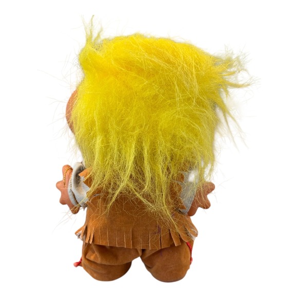 Vtg Uneeda Wishnik Troll Doll Cowboy Outfit Red Polka Dot Scarf Collectible Toy - Picture 3 of 4